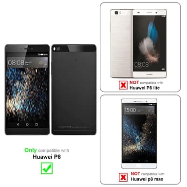 Huawei P8 Suojakuori Lompakkokotelo (Sininen)