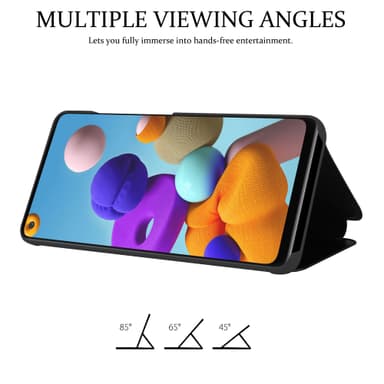 Suojakuori Samsung Galaxy A21s Lompakkokotelo (Musta)