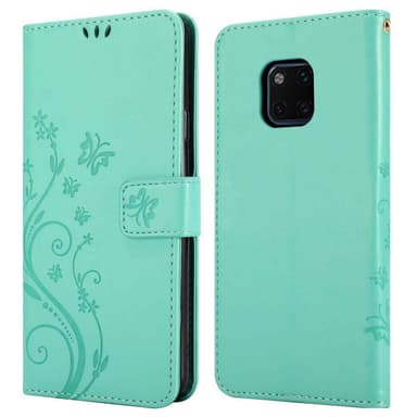 Huawei MATE 20 PRO Suojakuori Lompakkokotelo (Turkoosi)