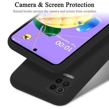 LG K52 / K62 / Q52 Suojakuori Kotelo Case (Musta)