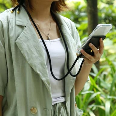 Nokia 5 2017 Suojakuori Kotelo Ketju (Musta)