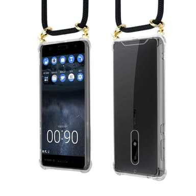 Nokia 5 2017 Suojakuori Kotelo Ketju (Musta)