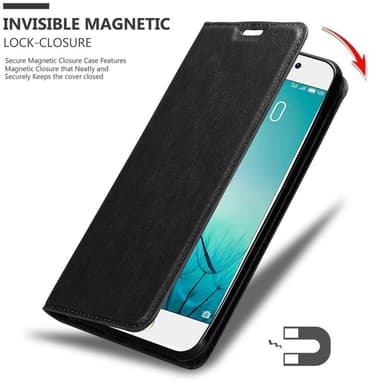 MEIZU PRO 7 Suojakuori Lompakkokotelo (Musta)