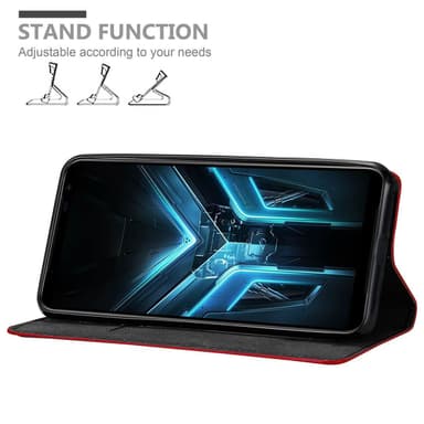 Asus ROG Phone 3 Suojakuori Lompakkokotelo (Punainen)