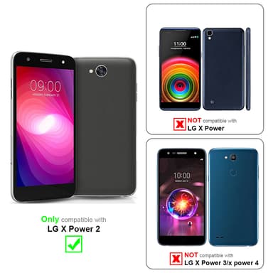LG X POWER 2 Suojakuori Lompakkokotelo (Sininen)