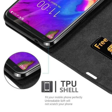LG V35 Suojakuori Lompakkokotelo (Musta)