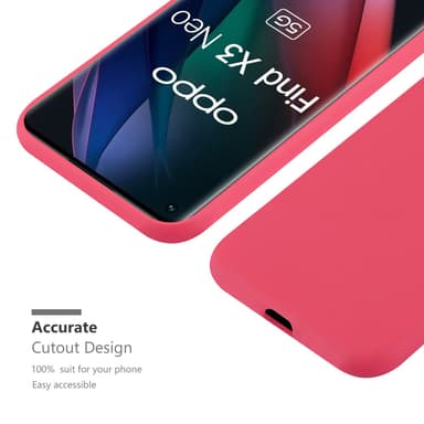 Suojakuori Oppo FIND X3 NEO Kotelo (Punainen)