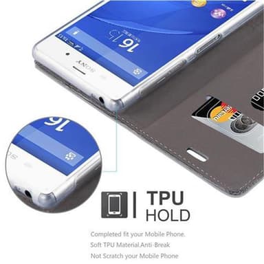 Sony Xperia Z3 Suojakuori Lompakkokotelo (harmaa)