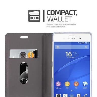 Sony Xperia Z3 Suojakuori Lompakkokotelo (harmaa)