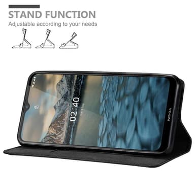 Nokia 2.4 Suojakuori Lompakkokotelo (Musta)