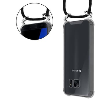 Samsung Galaxy S7 Suojakuori Kotelo Ketju (Musta)