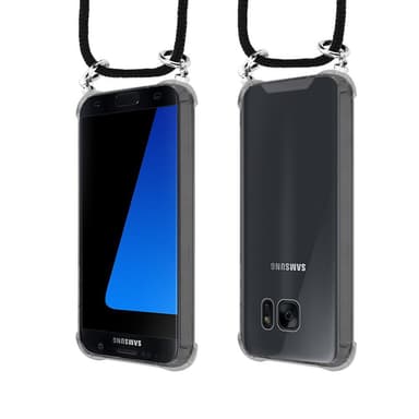 Samsung Galaxy S7 Suojakuori Kotelo Ketju (Musta)