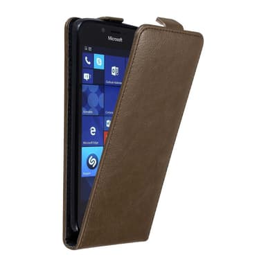 Nokia Lumia 950 Suojakuori Lompakkokotelo (Ruskea)