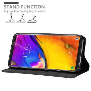 LG V35 Suojakuori Lompakkokotelo (Musta)