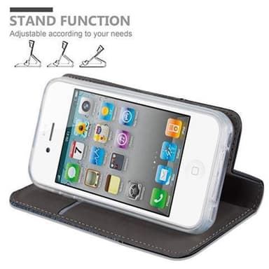 iPhone 4 / 4S Suojakuori Lompakkokotelo (Sininen)