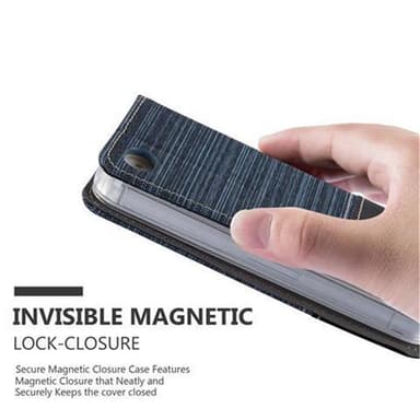 iPhone 4 / 4S Suojakuori Lompakkokotelo (Sininen)