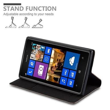 Nokia Lumia 925 Suojakuori Lompakkokotelo (Ruskea)