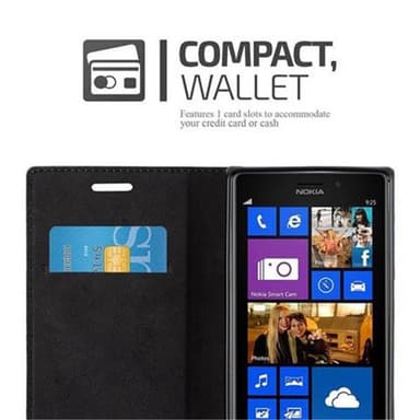 Nokia Lumia 925 Suojakuori Lompakkokotelo (Ruskea)