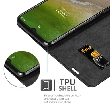Nokia G50 5G Suojakuori Lompakkokotelo (Musta)