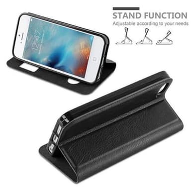 Lompakkokotelo iPhone 5 / 5S / SE 2016 Case (Musta)