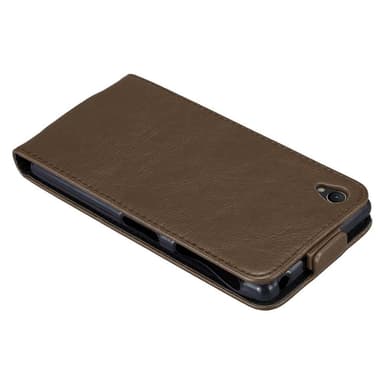 Sony Xperia Z1 Suojakuori Lompakkokotelo (Ruskea)