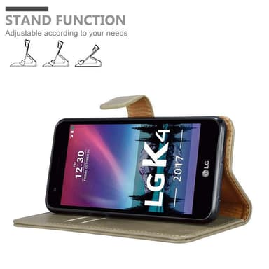 LG K4 2017 Suojakuori Lompakkokotelo (Ruskea)