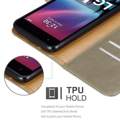 LG K4 2017 Suojakuori Lompakkokotelo (Ruskea)