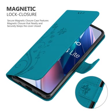 Oppo FIND X3 LITE Suojakuori Lompakkokotelo (Sininen)