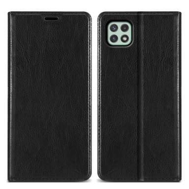 Samsung Galaxy A22 5G Suojakuori Lompakkokotelo (Musta)