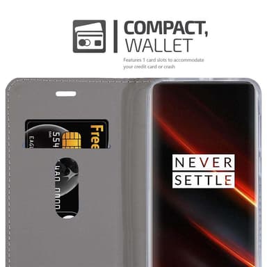OnePlus 7T PRO Suojakuori Lompakkokotelo (harmaa)