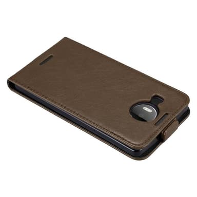 Nokia Lumia 950 XL Suojakuori Lompakkokotelo (Ruskea)