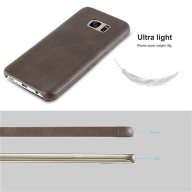 Samsung Galaxy S7 Suojakuori Case Kotelo (Ruskea)