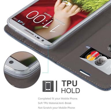 LG G2 MINI Suojakuori Lompakkokotelo (Sininen)