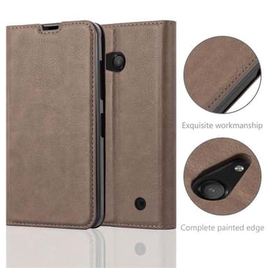 Nokia Lumia 550 Suojakuori Lompakkokotelo (Ruskea)