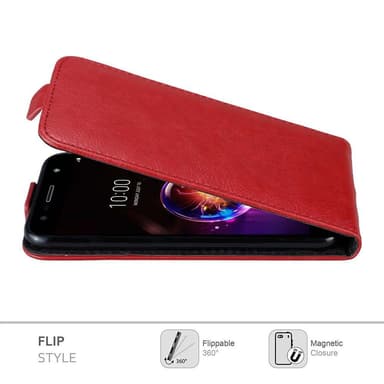 LG X POWER 3 Suojakuori Lompakkokotelo (Punainen)
