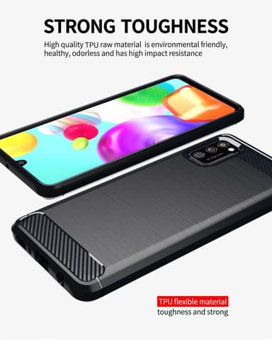 Suojakuori Samsung Galaxy A41 Kotelo (Musta)