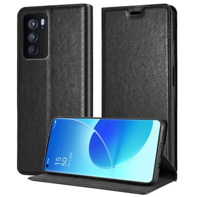 Oppo Reno6 PRO 5G Suojakuori Lompakkokotelo (Musta)