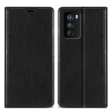 Oppo Reno6 PRO 5G Suojakuori Lompakkokotelo (Musta)