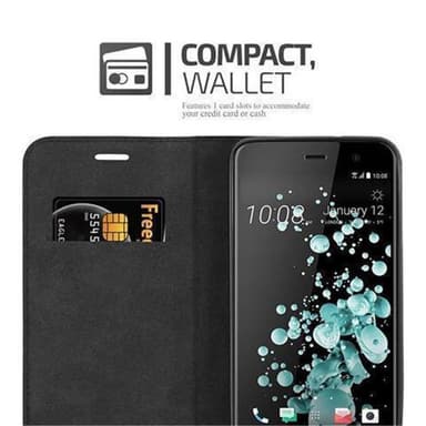 HTC U PLAY Suojakuori Lompakkokotelo (Punainen)