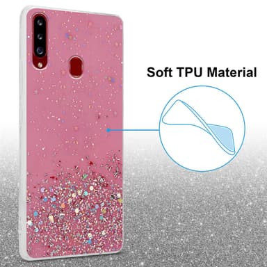 Samsung Galaxy A20s Suojakuori Kotelo (Vaaleanpunainen)