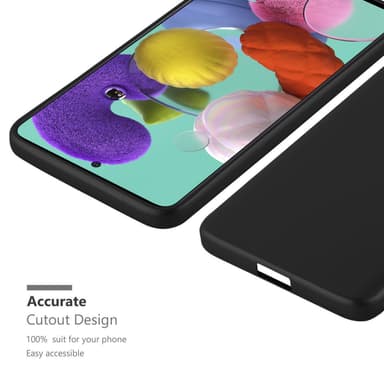 Samsung Galaxy A71 5G Suojakuori Kotelo (Musta)