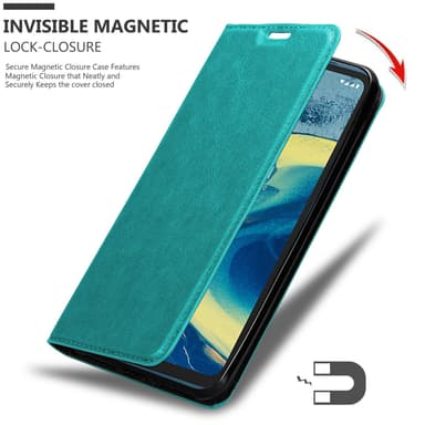 Nokia XR20 Suojakuori Lompakkokotelo (Turkoosi)