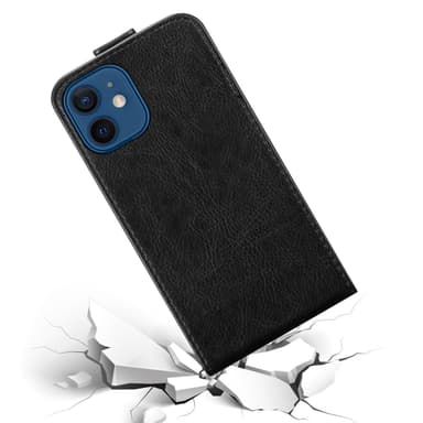 iPhone 12 / 12 PRO Suojakuori Lompakkokotelo (Musta)