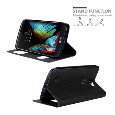 Lompakkokotelo LG K10 2016 Case (Musta)