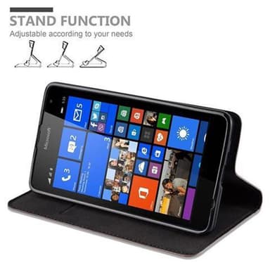 Nokia Lumia 535 Suojakuori Lompakkokotelo (Ruskea)