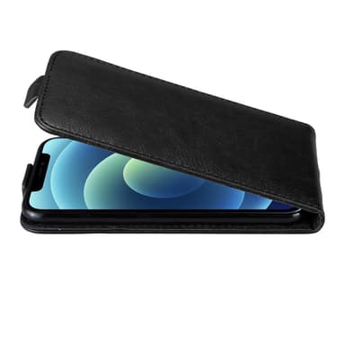 iPhone 12 / 12 PRO Suojakuori Lompakkokotelo (Musta)