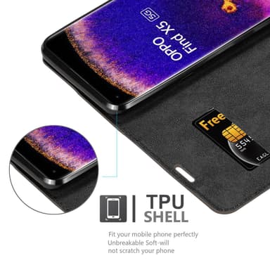 Oppo FIND X5 Suojakuori Lompakkokotelo (Ruskea)