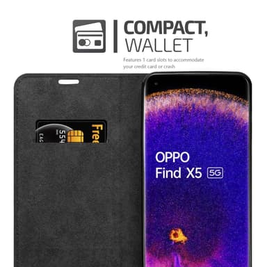 Oppo FIND X5 Suojakuori Lompakkokotelo (Ruskea)