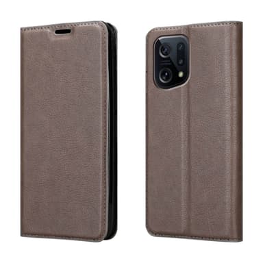 Oppo FIND X5 Suojakuori Lompakkokotelo (Ruskea)