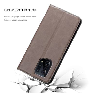 Oppo FIND X5 Suojakuori Lompakkokotelo (Ruskea)